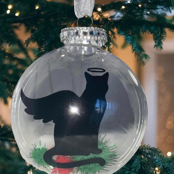 Memorial Kitty Cat Ornament, Keepsake Kitten Gift, Handmade Custom/Personalized - Picture 8 of 10